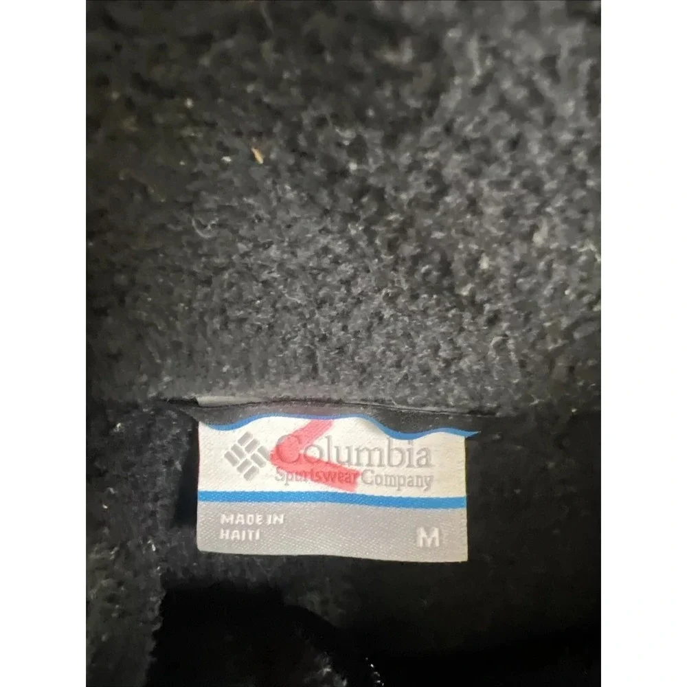 COLUMBIA Rugged Ridge Sherpa Fleece Zip Up Jacket Black Size M